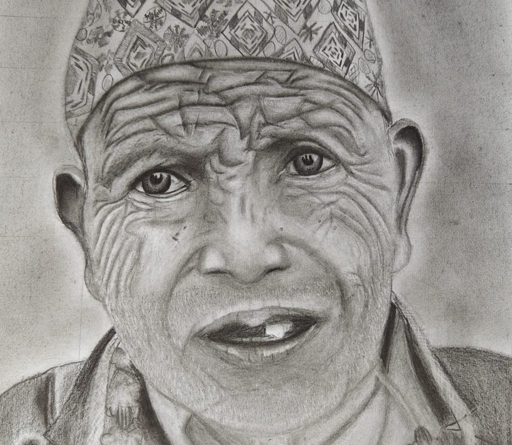 Realism style painting showing natural details